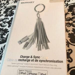 🆕 ❤️Mercury Clip & Go  Silver Tassel Charge